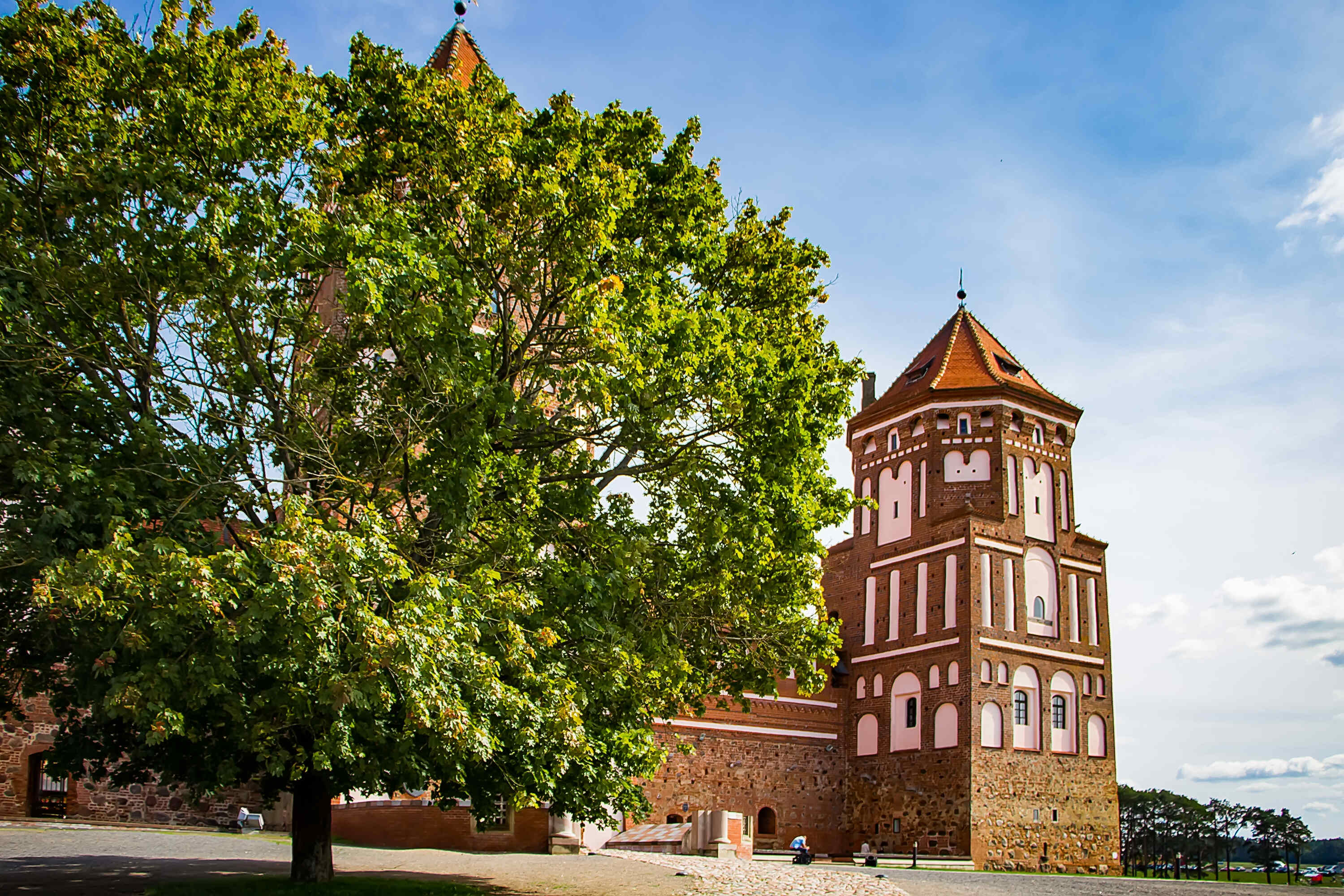 Mir belarus view of a medieval castle